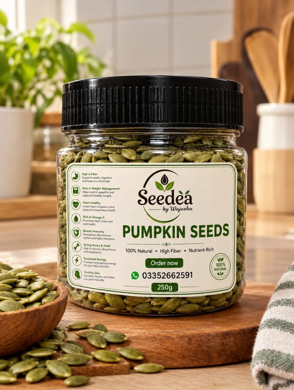 Seedea by Wajeeha Premium Natural Pumpkin Seeds